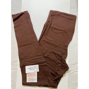 LuLaRoe Leggings Womens OS Brown NWT Solid High Waisted Buttery Soft Athleisure